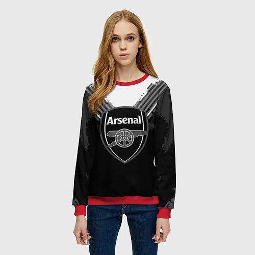 Женский свитшот FC Arsenal: Black Style / 3D-Красный – фото 3