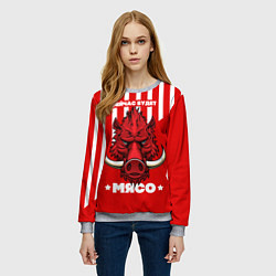 Свитшот женский Сейчас будет мясо, цвет: 3D-меланж — фото 2