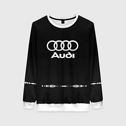 Свитшот женский Audi: Black Abstract, цвет: 3D-белый