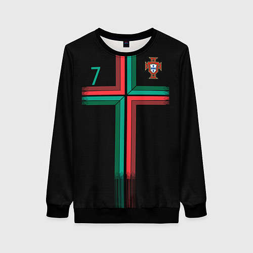 Женский свитшот Роналду ЧМ-2018 Альтернатива / 3D-Черный – фото 1