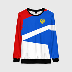 Свитшот женский Russia: Light Sport, цвет: 3D-черный