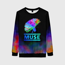 Свитшот женский Muse: Neon Flower, цвет: 3D-черный