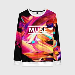 Свитшот женский MUSE: Neon Colours, цвет: 3D-белый