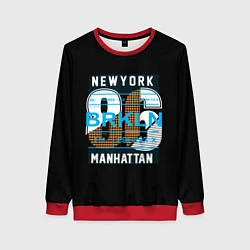 Свитшот женский New York: Manhattan 86, цвет: 3D-красный