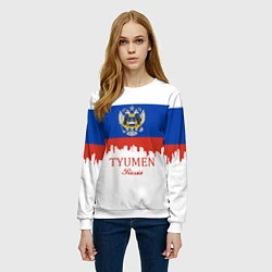 Свитшот женский Tyumen: Russia, цвет: 3D-белый — фото 2