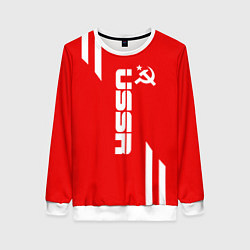 Свитшот женский USSR: Red Sport, цвет: 3D-белый