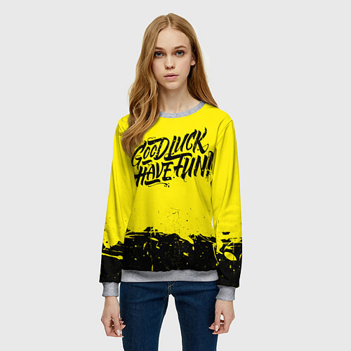 Женский свитшот GLHF / 3D-Меланж – фото 3