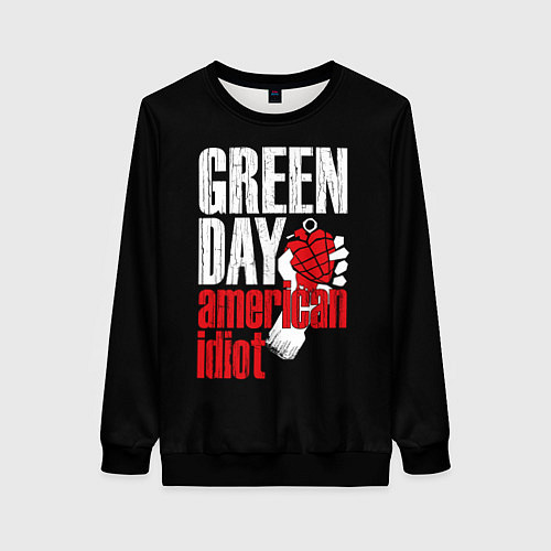 Женский свитшот Green Day: American Idiot / 3D-Черный – фото 1