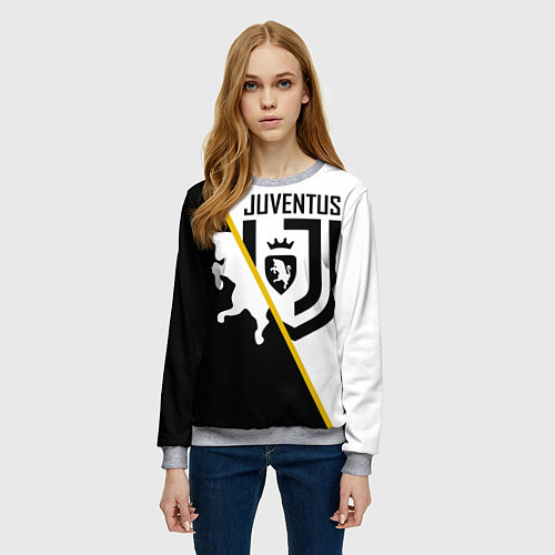 Женский свитшот FC Juventus: Football Point / 3D-Меланж – фото 3
