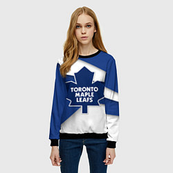 Свитшот женский Toronto Maple Leafs, цвет: 3D-черный — фото 2