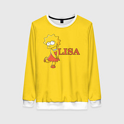 Свитшот женский Lisa Simpson, цвет: 3D-белый