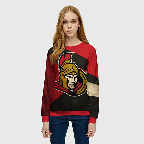 Женский свитшот HC Ottawa Senators: Old Style / 3D-Красный – фото 3