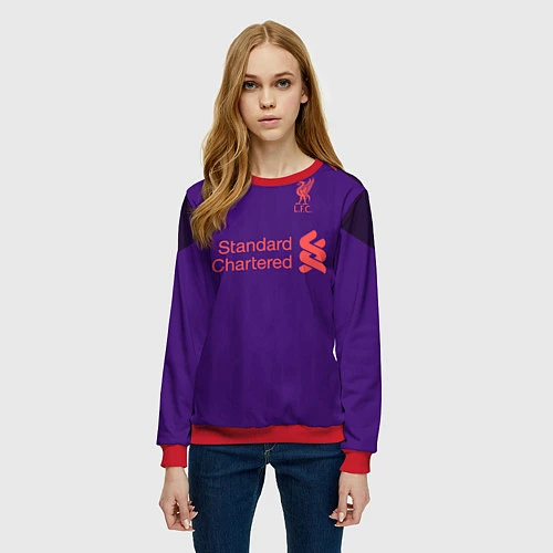 Женский свитшот FC Liverpool Away 18-19 / 3D-Красный – фото 3