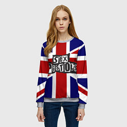 Свитшот женский Sex Pistols UK, цвет: 3D-меланж — фото 2