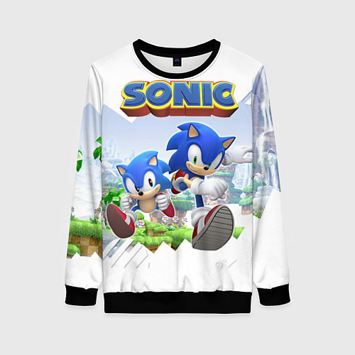 Женский свитшот Sonic Stories / 3D-Черный – фото 1