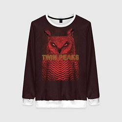 Свитшот женский Twin Peaks: Red Owl, цвет: 3D-белый