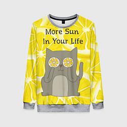 Свитшот женский More Sun In Your Life, цвет: 3D-меланж