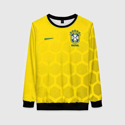 Женский свитшот Brazil Team: WC 2018 / 3D-Черный – фото 1
