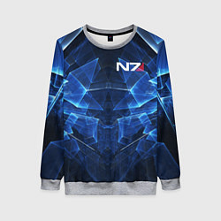 Свитшот женский Mass Effect: Blue Armor N7, цвет: 3D-меланж