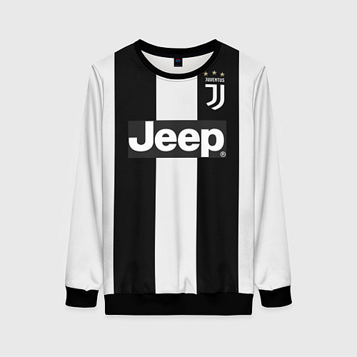 Женский свитшот FC Juventus: Ronaldo Home 18-19 / 3D-Черный – фото 1