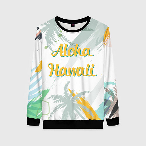 Женский свитшот Aloha Hawaii / 3D-Черный – фото 1