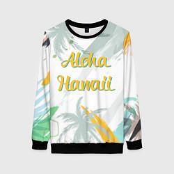 Свитшот женский Aloha Hawaii, цвет: 3D-черный