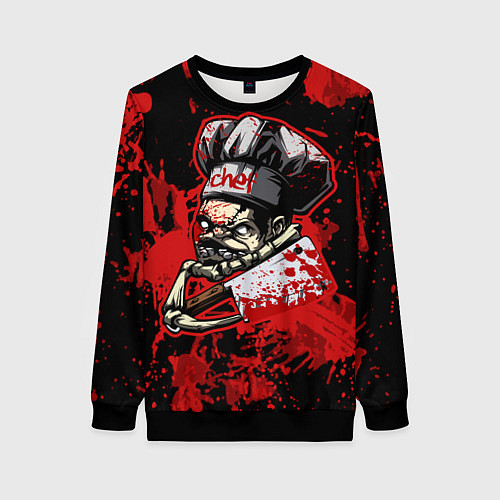 Женский свитшот Pudge Chef / 3D-Черный – фото 1