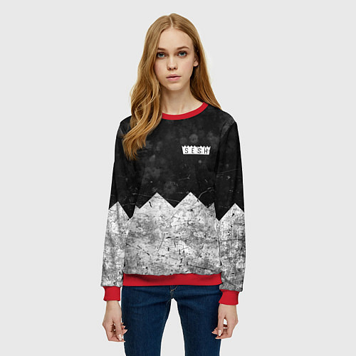 Женский свитшот BONES: SESH Team / 3D-Красный – фото 3