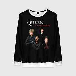 Свитшот женский Queen: Greatests Hits, цвет: 3D-белый