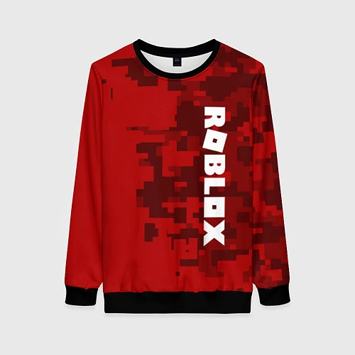 Женский свитшот ROBLOX: Red Camo / 3D-Черный – фото 1