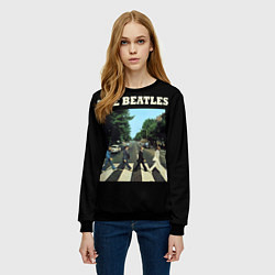 Свитшот женский The Beatles: Abbey Road, цвет: 3D-черный — фото 2