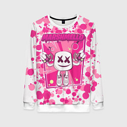 Свитшот женский Marshmello: Pink Fashion, цвет: 3D-белый