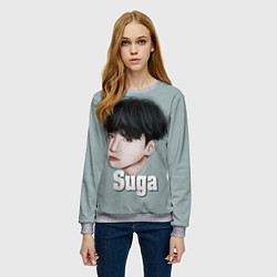 Свитшот женский BTS Suga, цвет: 3D-меланж — фото 2