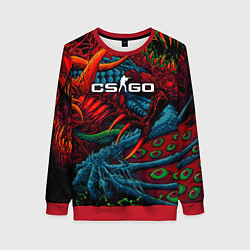 Свитшот женский CS:GO Hyper Beast, цвет: 3D-красный