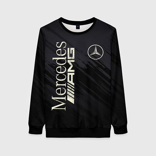 Женский свитшот Mercedes AMG: Black Edition / 3D-Черный – фото 1