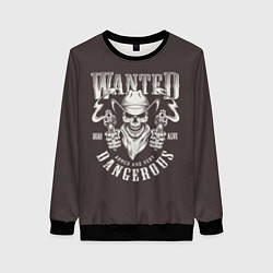 Свитшот женский Wanted Dangerous, цвет: 3D-черный