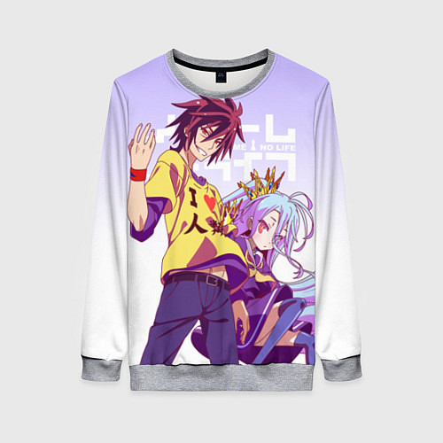 Женский свитшот No Game No Life / 3D-Меланж – фото 1