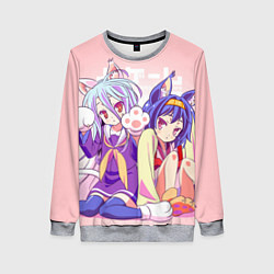 Свитшот женский No Game No Life, цвет: 3D-меланж