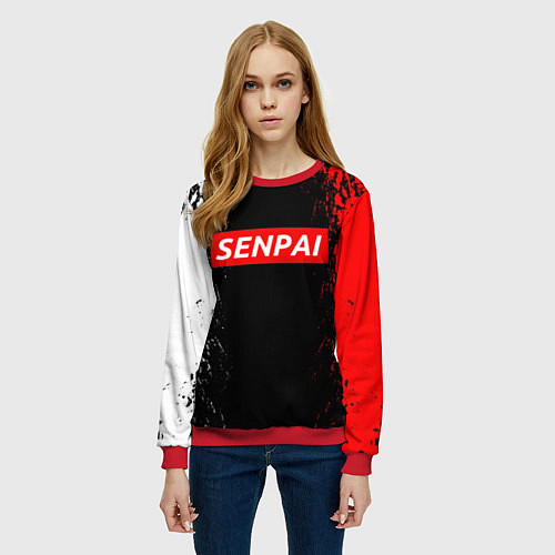 Женский свитшот SENPAI / 3D-Красный – фото 3