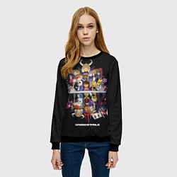 Свитшот женский Undertale, цвет: 3D-черный — фото 2