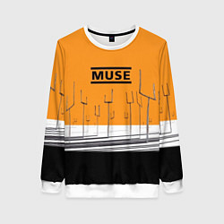 Свитшот женский Muse: Orange Mood, цвет: 3D-белый