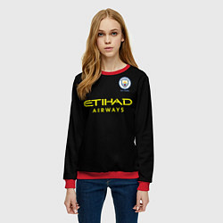 Свитшот женский Manchester City away 19-20, цвет: 3D-красный — фото 2