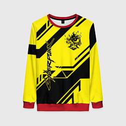 Свитшот женский Cyberpunk 2077: Yellow Samurai, цвет: 3D-красный