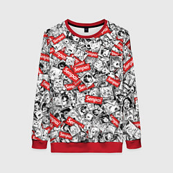 Свитшот женский Senpai x Ahegao, цвет: 3D-красный