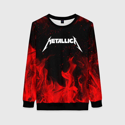 Женский свитшот METALLICA НА СПИНЕ / 3D-Черный – фото 1