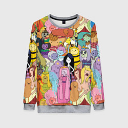 Свитшот женский Adventure time, цвет: 3D-меланж