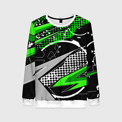 Женский свитшот Black and green corners