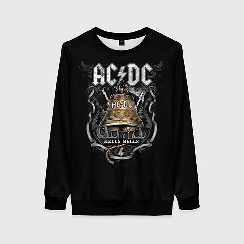 Женский свитшот ACDC - hells bells / 3D-Черный – фото 1