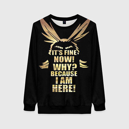 Женский свитшот МОЯ АКАДЕМИЯ НЕРО MY HERO ACADEMIA / 3D-Черный – фото 1