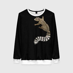 Свитшот женский И мой зверёк со мною, цвет: 3D-белый